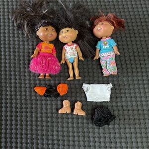 CPK Cabbage Patch Kids Lil' Sprouts, Vintage, Set of 3, Boots, 2008 Play Along